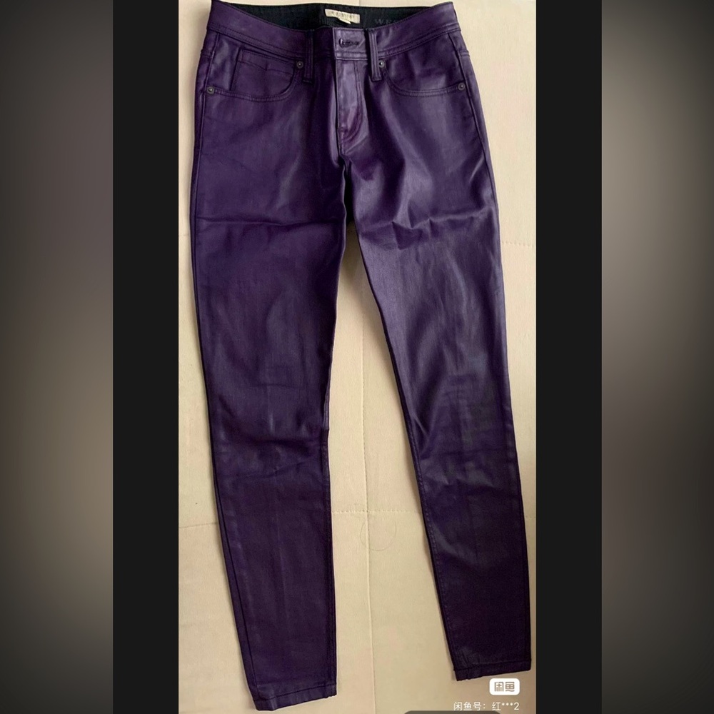 Burberry leather Purple Skinny Pants